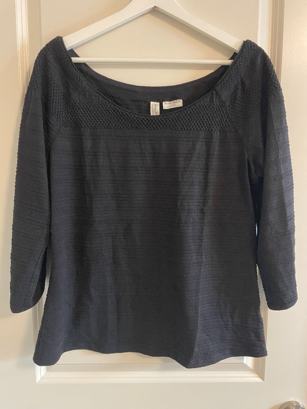 Anthropologie boat neck 3/4 sleeve top
